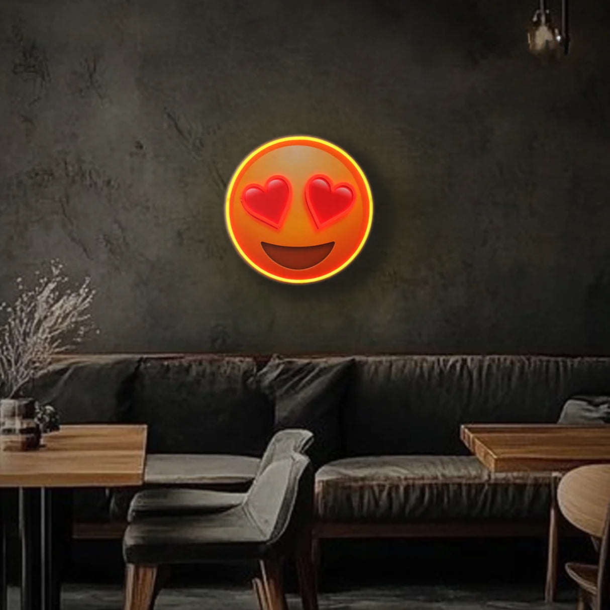 Heart Eyes Emoji Neon Sign
