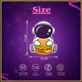Astronaut Eating Burger UV Neon Sign
