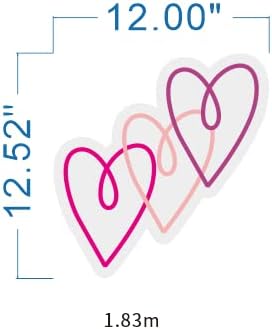 Neon Light Three Heart Light Sign for Girl Room/Party Decor，Birthday or Holiday Gifts for Children, Your Loved Ones, Parents and Friends (Neon Light Heart)