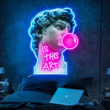 Pop Art David UV Neon Sign Illuminate Your Space with Art and Style