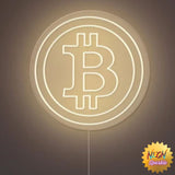 Bitcoin Neon Sign - Bold Cryptocurrency LED Decor by Neon Sparkle