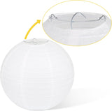 12-Inch White Paper Lanterns，Hanging Round Chinese Paper Lanterns, Decoration for Party Wedding Anniversary (10pcs, White)