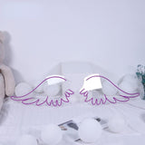 Angel Wings Neon Sign, LED Light Wall Decor Home Bedroom Salon Bar Store Creative Background Decoration