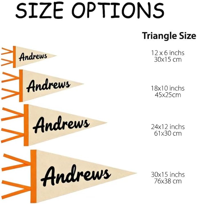 Personalized Name Pennant Flag, Handmade Custom Felt Nursery Pennant for Boy Girl