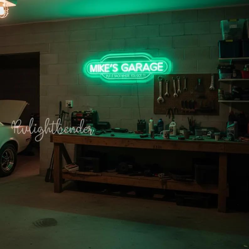Neon Signs, Personalized Name LED Sign for Garge Decor, Customizable Neon Signs
