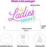 Neon Sign for Wall Decor, Girls Night Out Themed Neon Light Sign, 10Ft Girl Party Neon Light