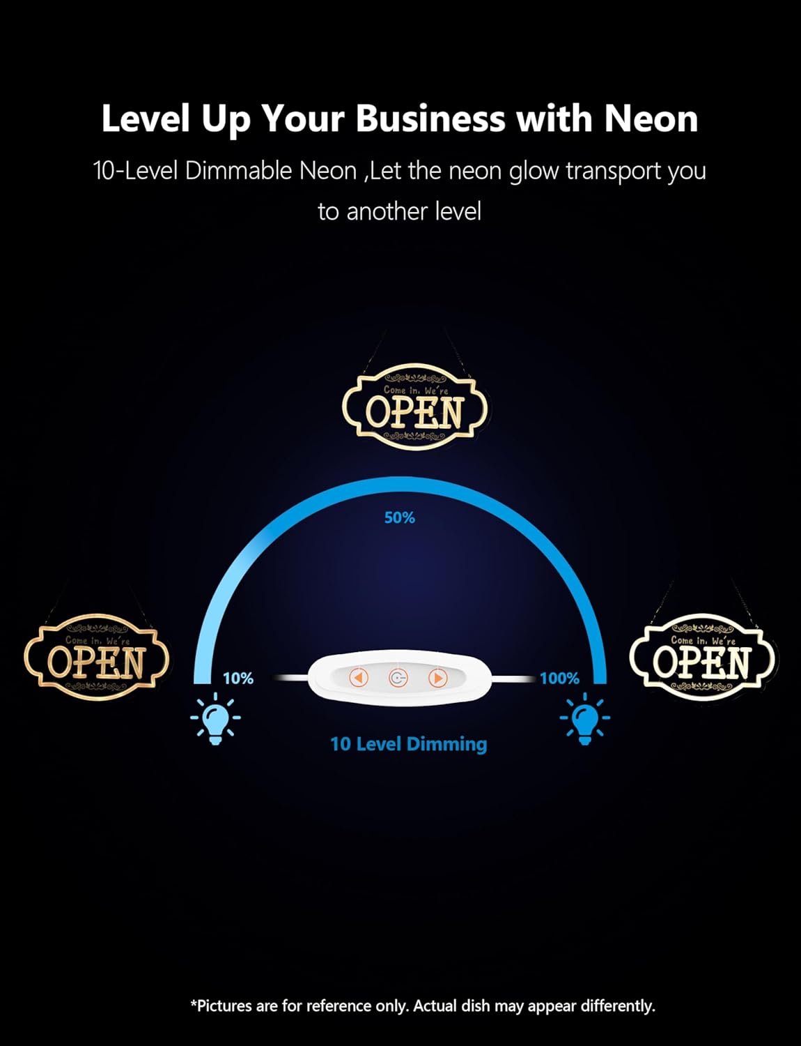 Retro Open Neon Sign,11.8 Inch Open Light up Sign - Cool Neon Light Wall Decor for Home