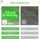 Happy St. Patrick's Day Shamrock Neon Sign Party Wall Decor LED Sign for St