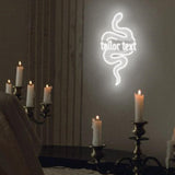 Custom Coiled Python LED Wall Art with Engraving, Shatterproof USB-Powered Neon Light for Bedroom,
