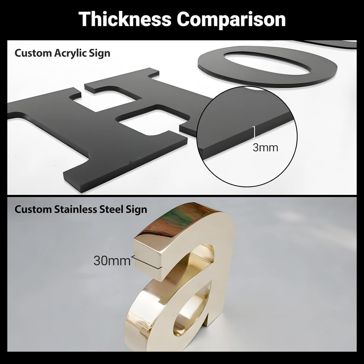 Handmade Professional 3D Laser Cut Acrylic Stainless Steel Letter Personalized for Wall