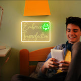 Clover - 13"x18" Warm White Green LED Light for Bedroom Home Office Mental Health Party Decor