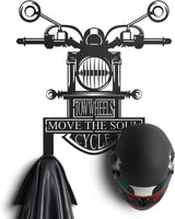 Qmetalart Fathers Gifts Metal Wall Decoration Home Decor Motorcycle Shape Black Wall Art