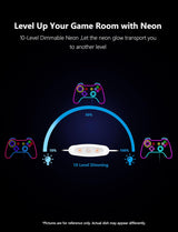 Gamers Neon Sign,19.7 Inch Giant Gaming Light up Sign - Cool Neon Light Wall Decor for