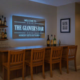 Personalized Bar Led Light for Home Business, Handmade 3D Mirror Light up Sign for Club Pub Man Cave Bistro Lounge Tavern Party Gift
