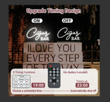 Cigar Bar Neon Sign Tabletop, White Wedding LED Neon Light with Stand, Handmade Cigar Bar