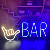 Hand Shape Finger Neon Sign Lights Hanging Decorative Neon Light USB or Battery Operated
