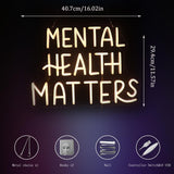 Mental Health Matters Neon Sign, USB Dimmer Light, Positive Quotes