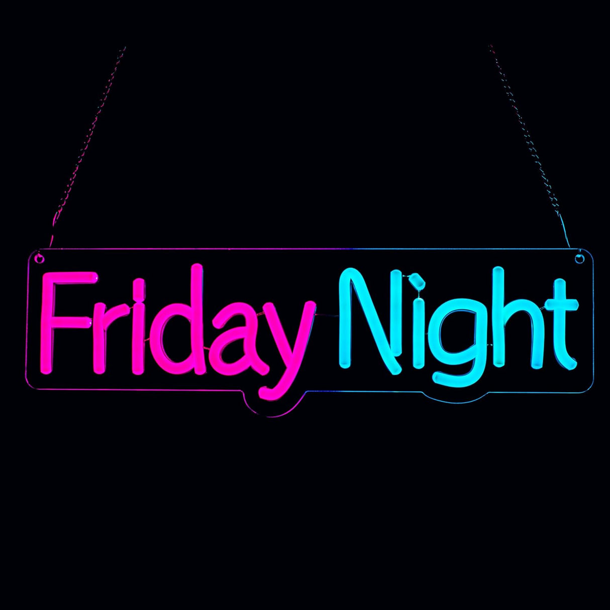 Friday Night Neon Sign,15.7 Inch Giant Friday Night Light up Sign - Cool Neon Light Wall Decor for Home Karaoke Bar Restaurant Pub Cafe Salon Game Room, USB Powered (15.7 x 4.7 inches, 1Pack)