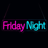 Friday Night Neon Sign,15.7 Inch Giant Friday Night Light up Sign - Cool Neon Light Wall Decor for Home Karaoke Bar Restaurant Pub Cafe Salon Game Room, USB Powered (15.7 x 4.7 inches, 1Pack)