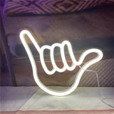 Hand Shape Finger Neon Sign Lights Hanging Decorative Neon Light USB or Battery Operated