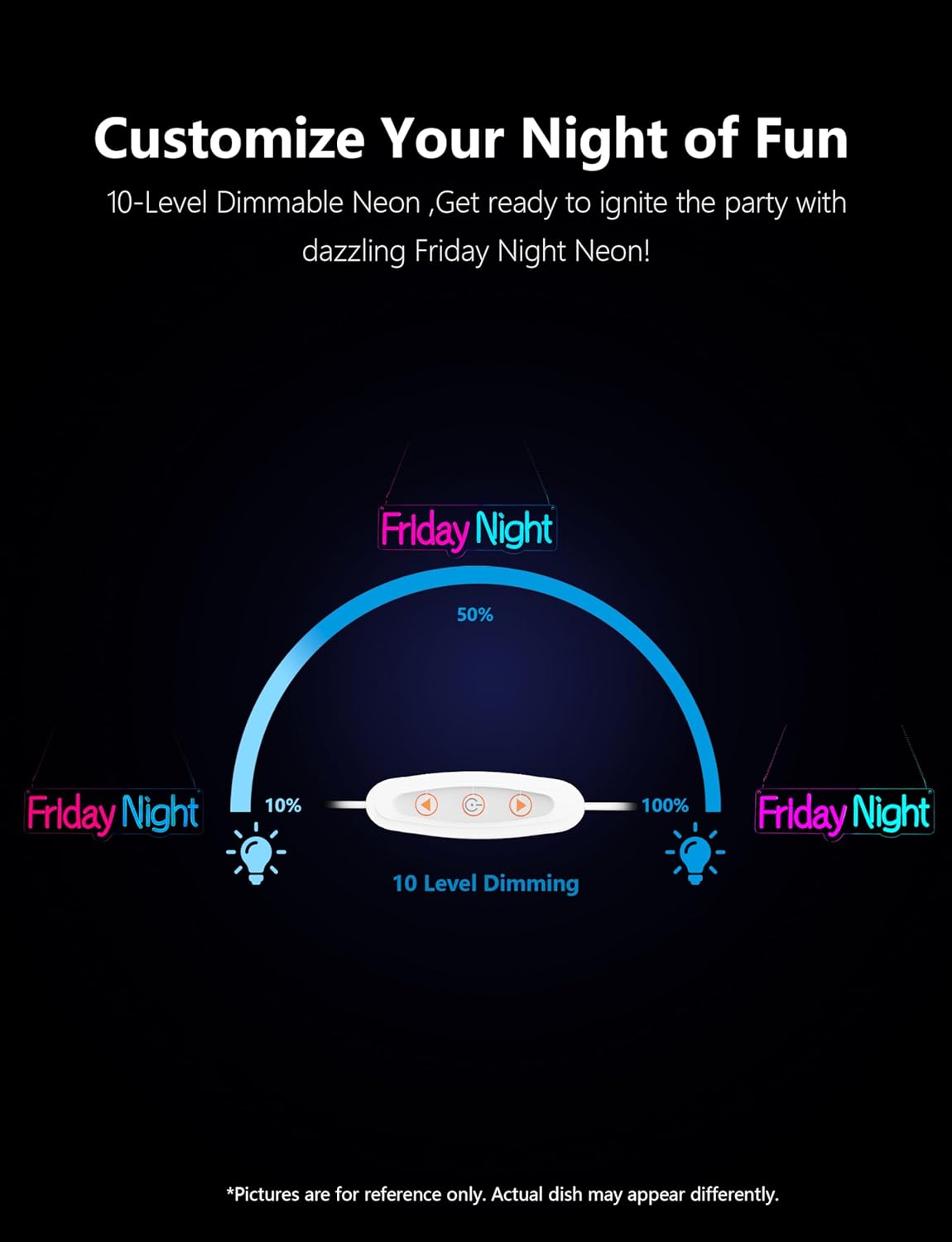 Friday Night Neon Sign,15.7 Inch Giant Friday Night Light up Sign - Cool Neon Light Wall Decor for Home Karaoke Bar Restaurant Pub Cafe Salon Game Room, USB Powered (15.7 x 4.7 inches, 1Pack)