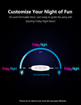 Friday Night Neon Sign,15.7 Inch Giant Friday Night Light up Sign - Cool Neon Light Wall Decor for Home Karaoke Bar Restaurant Pub Cafe Salon Game Room, USB Powered (15.7 x 4.7 inches, 1Pack)