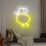 Honeybee Neon Light Wall Decor - LED Room Decor for Bedroom, Kids Room, Living Room