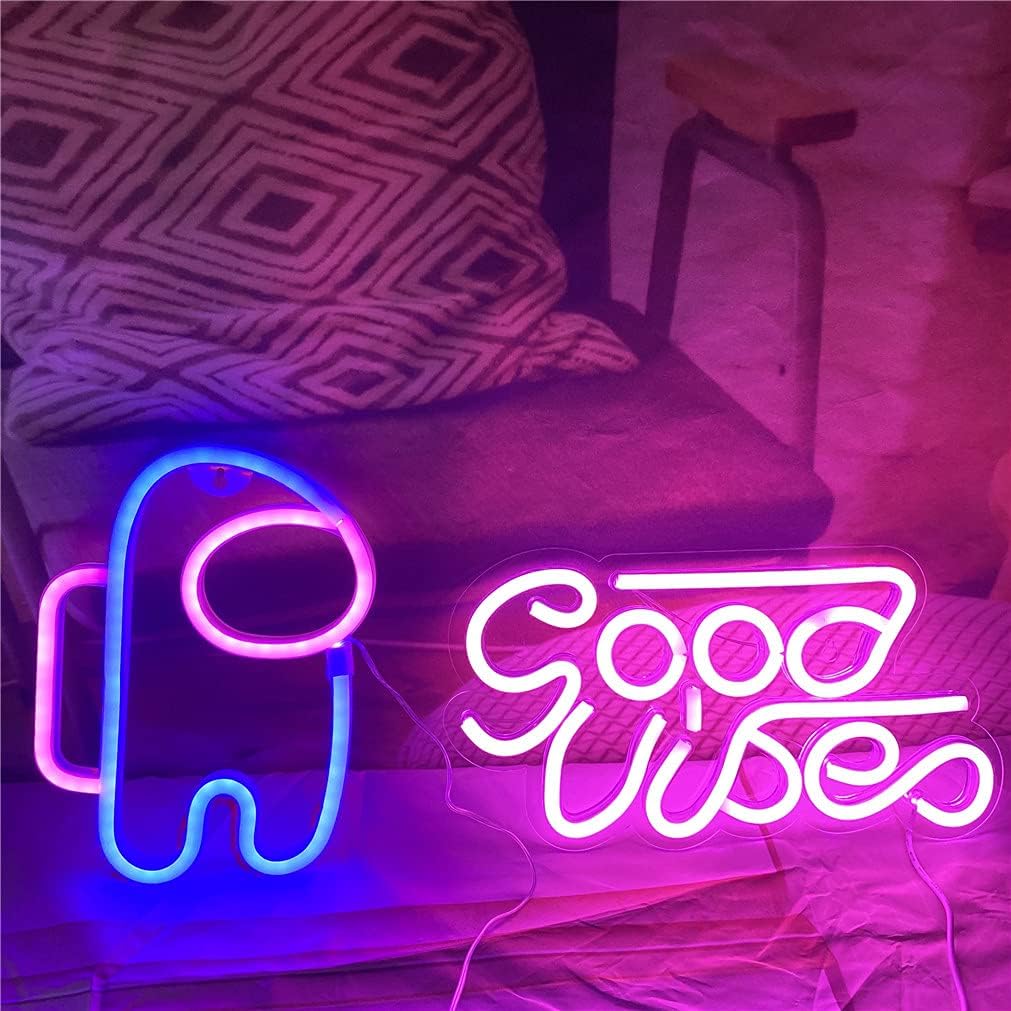 Alien Neon Sign Lights Astronaut with USB or Battery Operated for Kid's Room