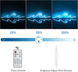 Wave Neon Sign, Wave Light up Wave Night Lamp for Bedroom, USB Power Led Neon Wave Light for Wall Decor