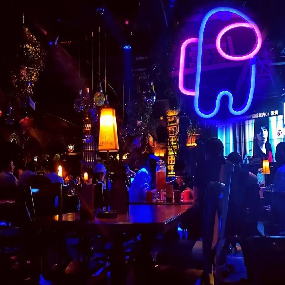 Alien Neon Sign Lights Astronaut with USB or Battery Operated for Kid's Room