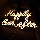 Led Happily Ever After Neon Sign USB Powered with Dimmer Switch Neon Decor Lights