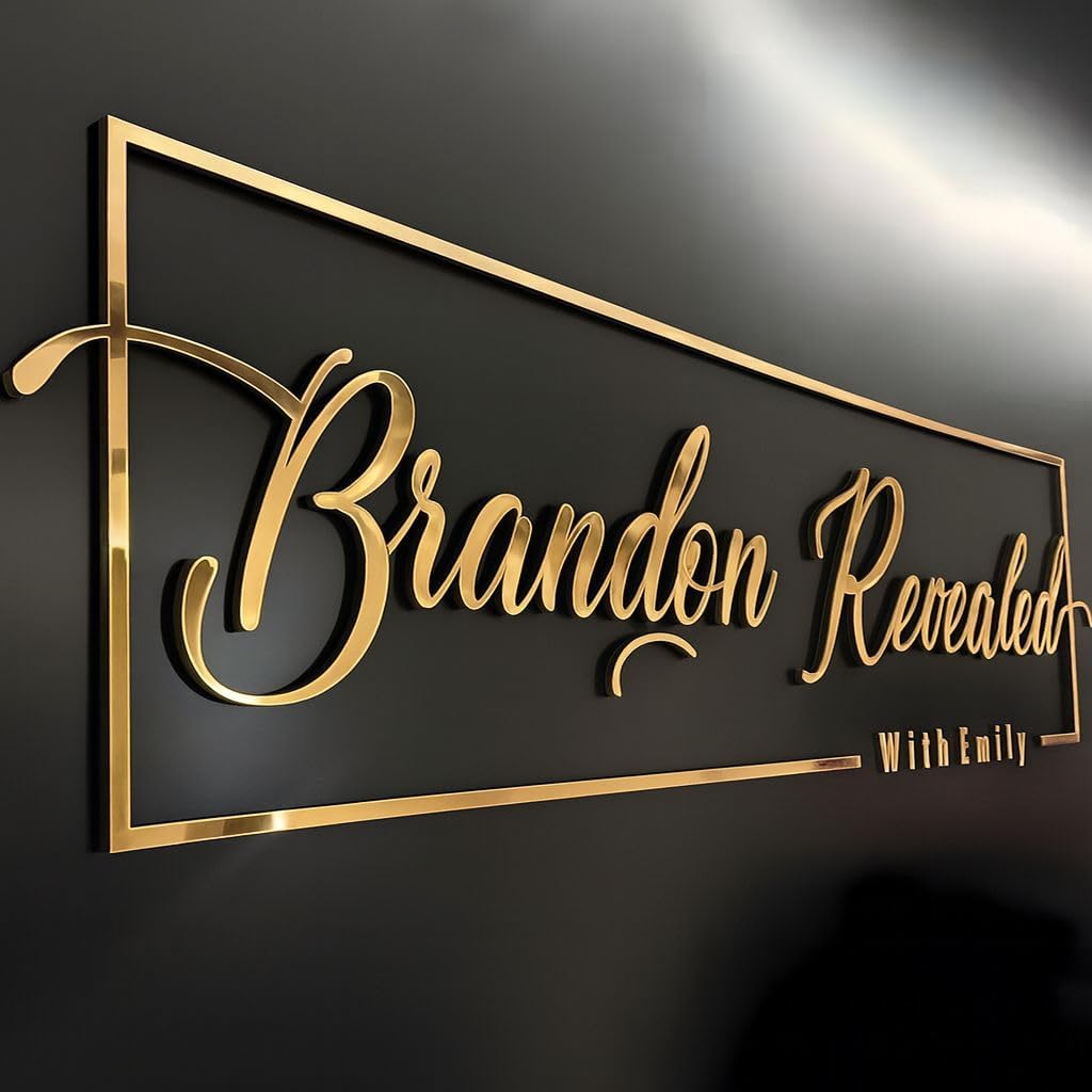 Handmade Professional 3D Laser Cut Custom Acrylic Sign Personalized for Wall