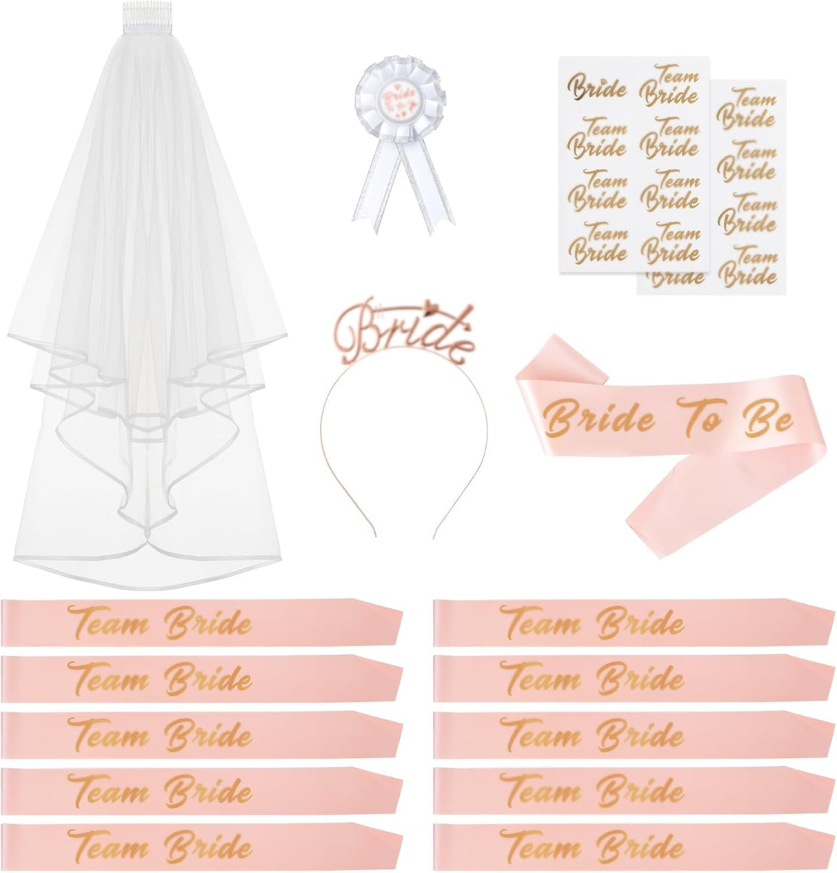 Bride to Be Bachelorette Party Supplies, 16pcs Bachelorette Party Decorations