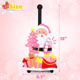 Qmetalart Pink Santa Claus Paper Towel Holder – Festive Christmas Paper Towel Stand,