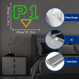 P1 Game Neon Signs for Wall Decor,Dimmable Gaming Neon Light for Gamer Room,