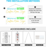 IP-67 Outdoor Custom Neon Sign Waterproof, Dimmable Customizable Neon Light Sign for Outdoor Patio,Backyard Porch