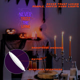 Never Trust The Living Neon Sign, Dimmable Halloween Neon Sign LED Horror Decor for Bedroom