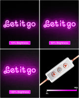Light, USB Powered 16"x5" Pink LED Motivational Quote Sign For Bar and Bedroom