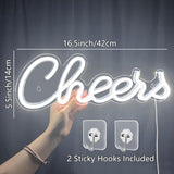 Cheers Neon Sign for Wall Decor, LED Neon Bar Light Sign,USB Powered Wall Neon Light up Sign for