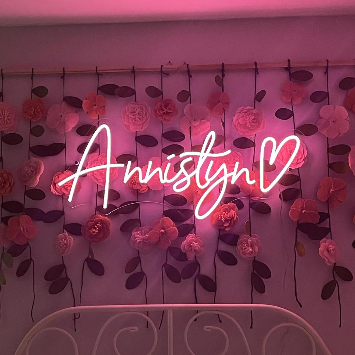 Dimmable Neon Name Sign Personalized for Bedroom, Name Light up Sign for Dorm Wedding Backdrop Birthday Party