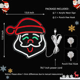 Santa Claus Neon Sign, Christmas LED Neon Signs for Wall Decor