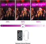 30 Inch Large Hello Gorgeous Neon Sign, 12V Pink Hello Beautiful Led Neon Light for Wedding