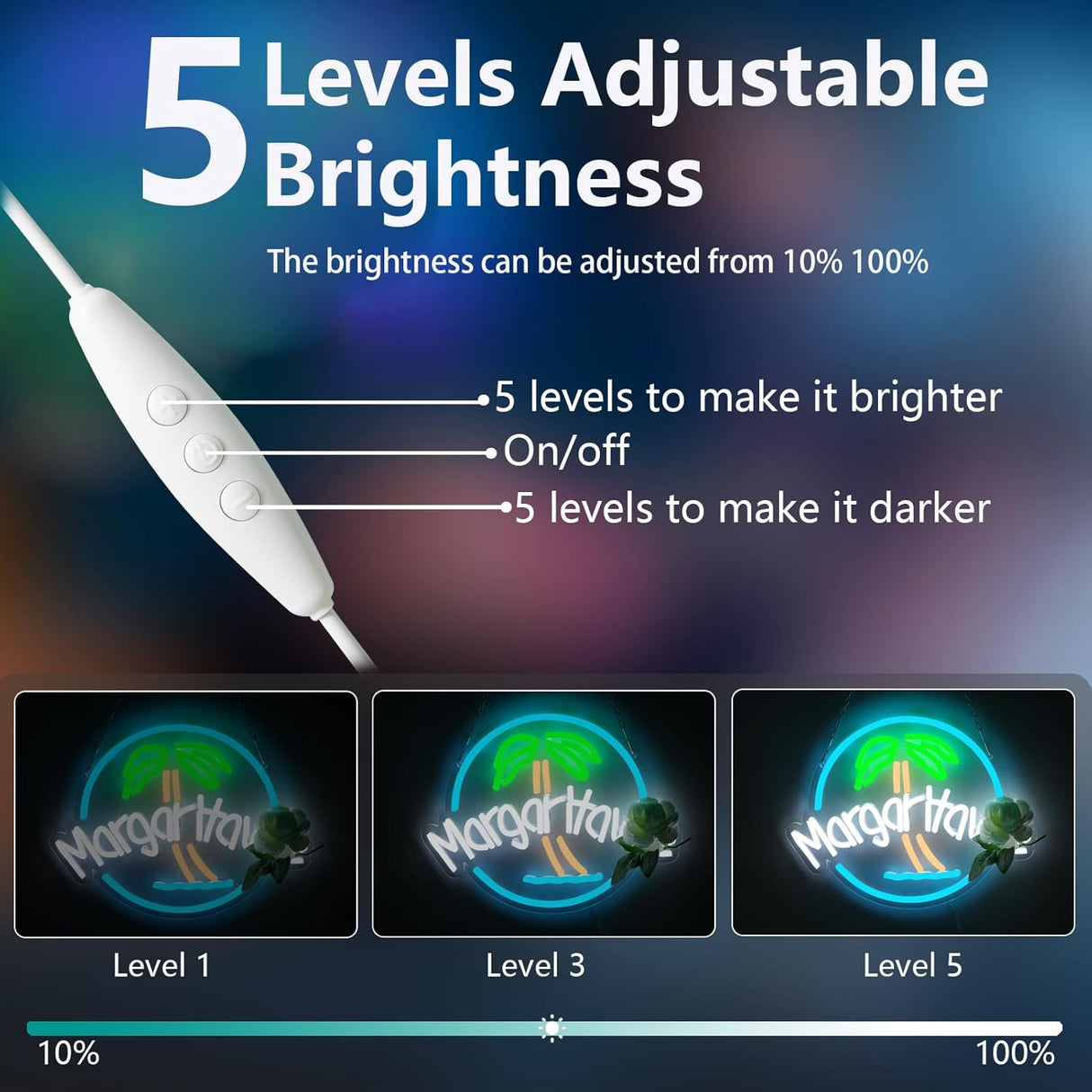 Beer Neon Signs for Wall Decor Mar.garitaville Coconut Tree Neon Lights for Bedroom