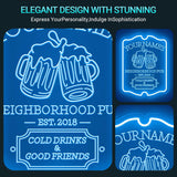 Neon Sign Customizable Home Bar For Man Cave,Custom Led Sign For Personalized Gifts For Father