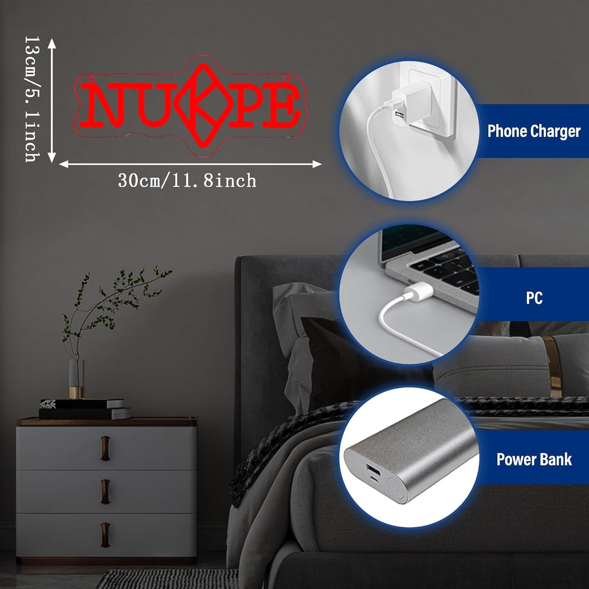 NUPE Kappa Alpha Psi Neon Light Sign Dimmable Red Greek Letters Fraternity