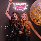 Neon Sign - 15"x9" Warm White Baby Pink LED Light for Bedroom Home Beauty