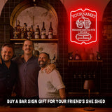 Neon Sign Customizable Home Bar For Man Cave,Custom Led Sign For Personalized Gifts For Father