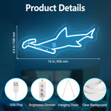 Hammerhead Shark Neon Sign Wall Art - Hammerhead LED Night Light with Personalized Option,