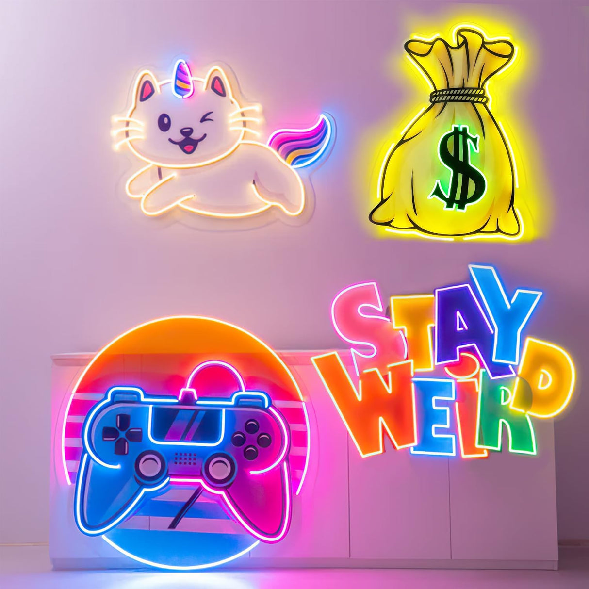 Personalized LED Neon Light with Logo or Name, UV Printed Neon Signs