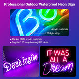 Waterproof Customizable - Neon Signs For Wall Decor, Personalised Led Neon Lights For Yard